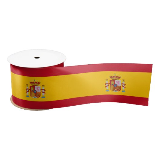 Ruban En Satin Drapeau espagnol Ribbon (Bobine)