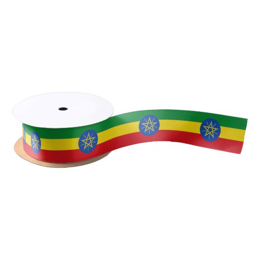 Ruban En Satin Drapeau Éthiopie (Bobine)