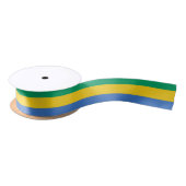 Ruban En Satin Drapeau Gabon (Bobine)