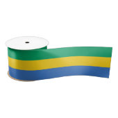 Ruban En Satin Drapeau Gabon (Bobine)