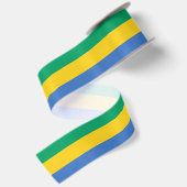 Ruban En Satin Drapeau gabonais (Gabon) (Dos)