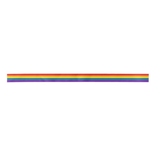 RUBAN EN SATIN DRAPEAU GAY PRIDE DE RAINBOW | RIBBON (Devant)
