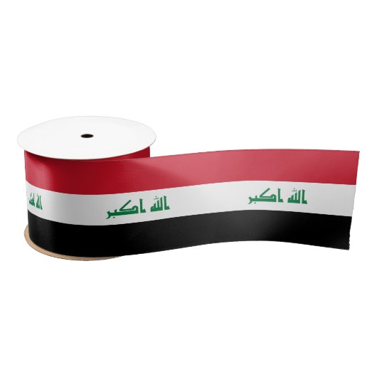 Ruban En Satin Drapeau Iraq (Bobine)