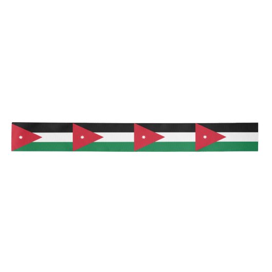 Ruban En Satin Drapeau Jordanie (Devant)