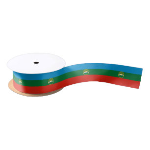 Ruban En Satin Drapeau Karachay Cherkessia