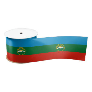 Ruban En Satin Drapeau Karachay Cherkessia