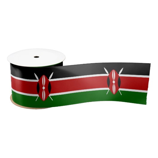 Ruban En Satin Drapeau kényan (Kenya) (Bobine)