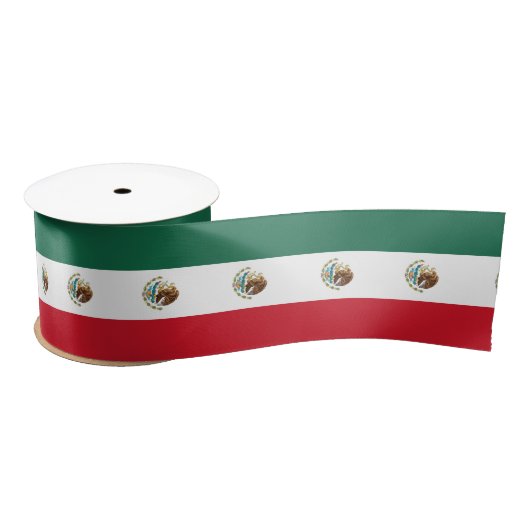 Ruban En Satin Drapeau mexicain classique (Bobine)