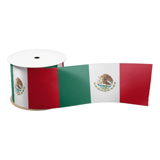 Ruban En Satin Drapeau mexicain (Mexique) (Bobine)