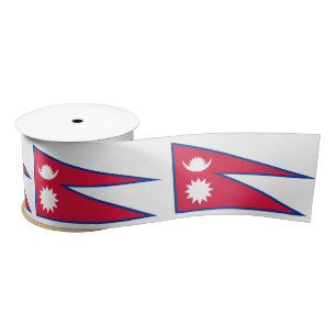Ruban En Satin Drapeau népalais