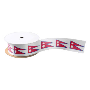 Ruban En Satin Drapeau népalais