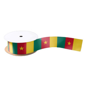 Ruban En Satin Drapeau patriotique du Cameroun