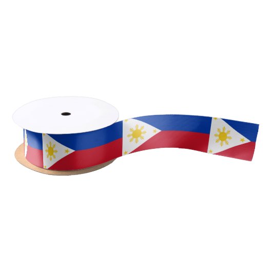 Ruban En Satin Drapeau philippin des Philippines (Bobine)