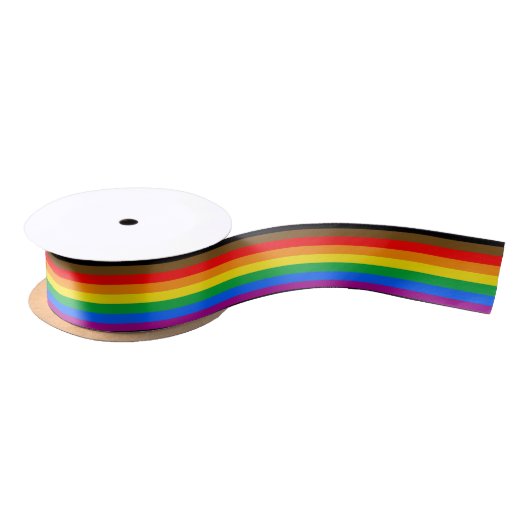 Ruban En Satin Drapeau Philly Rainbow Pride (Bobine)