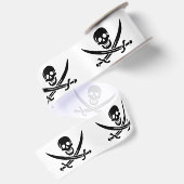 Ruban En Satin Drapeau pirate crâne épées croisées (Dos)