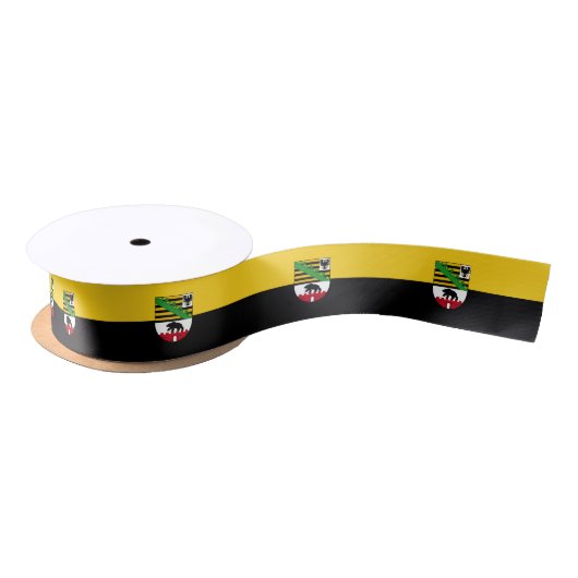 Ruban En Satin Drapeau Saxe-Anhalt en Satin (Bobine)