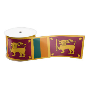 Ruban En Satin Drapeau Sri Lanka