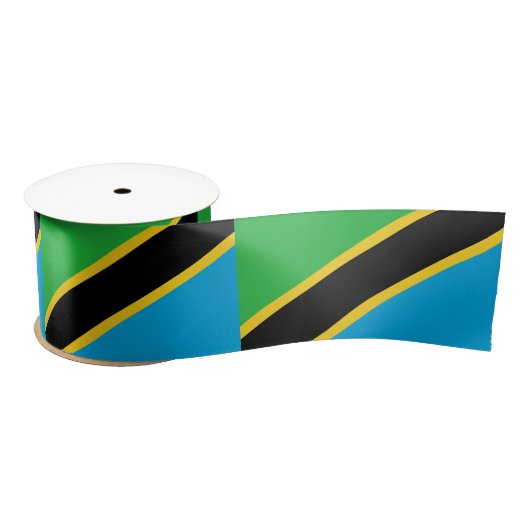 Ruban En Satin Drapeau tanzanien (Bobine)