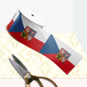 Ruban En Satin Drapeau tchèque & République tchèque, Emblème vaca