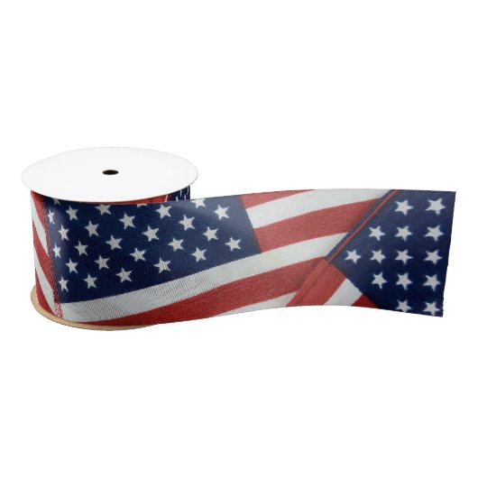 Ruban En Satin Drapeaux américains (Bobine)