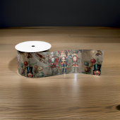 Ruban En Satin Dreamy Nutcracker Noël Festival d'or