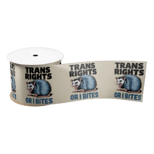 Ruban En Satin Droits des trans ou je mords gay drôle fierté lgbt