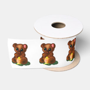 Ruban En Satin Drôle Ribbon bébé ours avec miel
