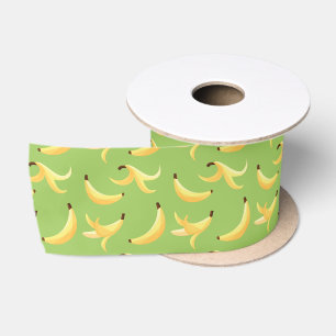 Ruban En Satin Drôles de faveurs de fête à la banane rétro éditab