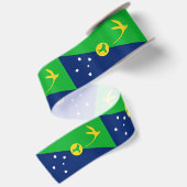 Ruban en satin du drapeau de l'île Christmas (Dos)