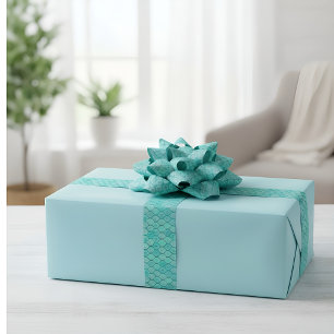 Ruban En Satin Écailles de sirène vert de mer turquoise