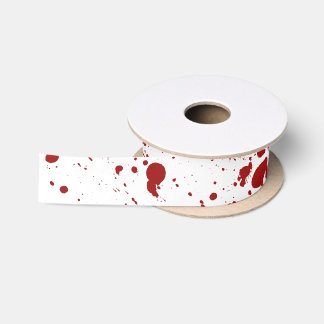 Ruban En Satin Éclaboussure de sang, Halloween imbibé sanglant
