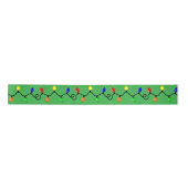 Ruban En Satin Éclairage de Noël Vert Ribbon (Devant)