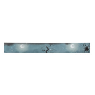 Ruban En Satin Éffrayant Halloween Grave Yard et Spider Webs Wrap