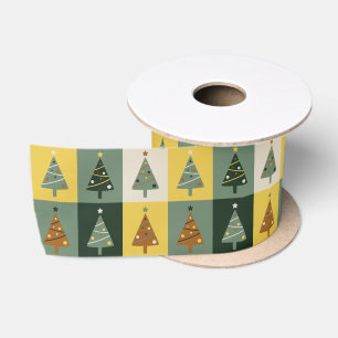 Ruban En Satin Élégant arbre de Noël vert Sage