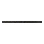 Ruban En Satin Elegant Black Gold Typography Chocolate (Devant)