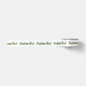 Ruban En Satin Élégant blanc et vert foncé Script Modèle texte (Devant)