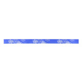 Ruban En Satin Élégant Cobalt Blue Snowflakes Noël moderne (Devant)