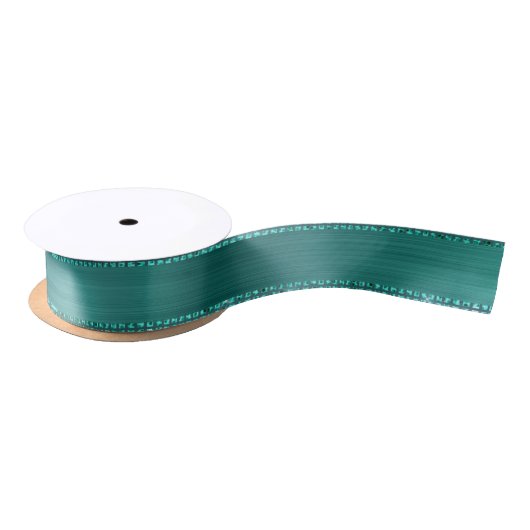 Ruban En Satin Élégant diamant Turquoise et Parties scintillant e (Bobine)