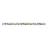 Ruban En Satin Élégant Motif Floral Blue Pink Hydrangea (Devant)