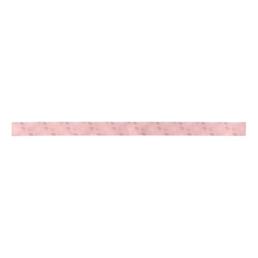 Ruban En Satin Élégant Motif Rose de Noël Gold Snowflake (Devant)