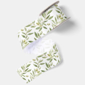 Ruban En Satin Élégant Olive Botanique (Dos)