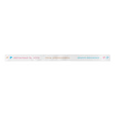 Ruban En Satin Élégant Pink Blue Gold Monogramme Nom Amusant Anni (Devant)