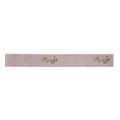 Ruban En Satin Elegant Rose Gold Look Script Merry Christmas  (Devant)