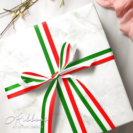 Ruban En Satin Élégant ruban de drapeau italien moderne