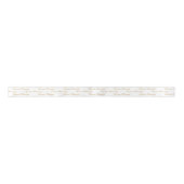 Ruban En Satin Élégant Script Gold Blanc Nom personnalisé (Devant)