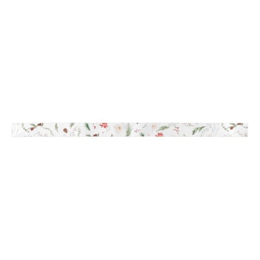 Ruban En Satin Elegant Traditional Christmas Poinsettia Greenery (Devant)