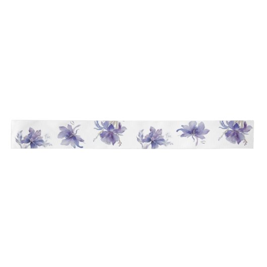 Ruban En Satin Emballage Cadeau Iris Purple (Devant)