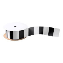 Emballage Cadeau Luxueux Rayures Noir & Blanc