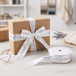 Ruban En Satin Emballage de petite entreprise fait à la main avec