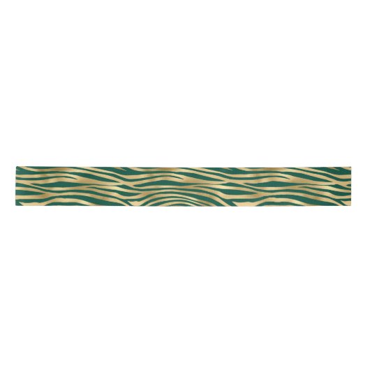 Ruban En Satin Emerald et Gold Safari Series Design 4 (Devant)
